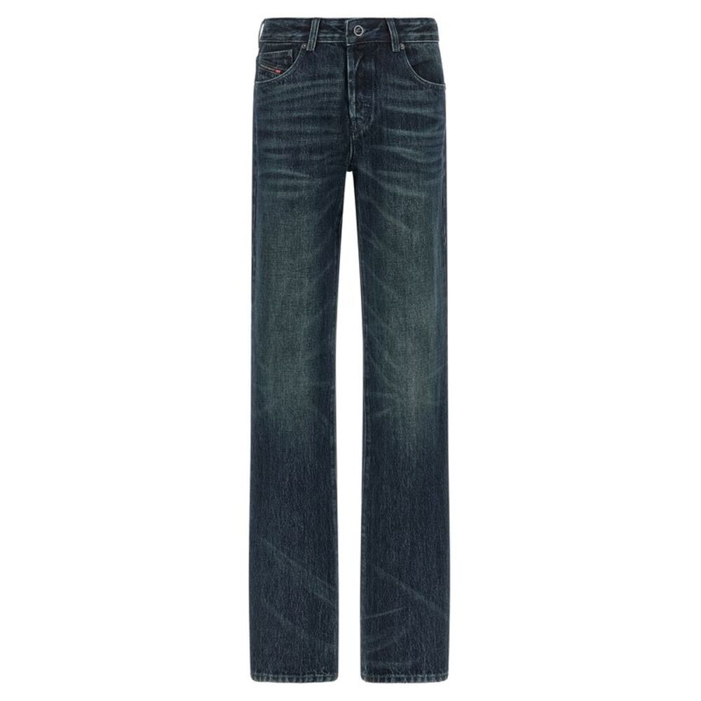 Diesel Blue Cotton Straight-Leg Women's Jeans